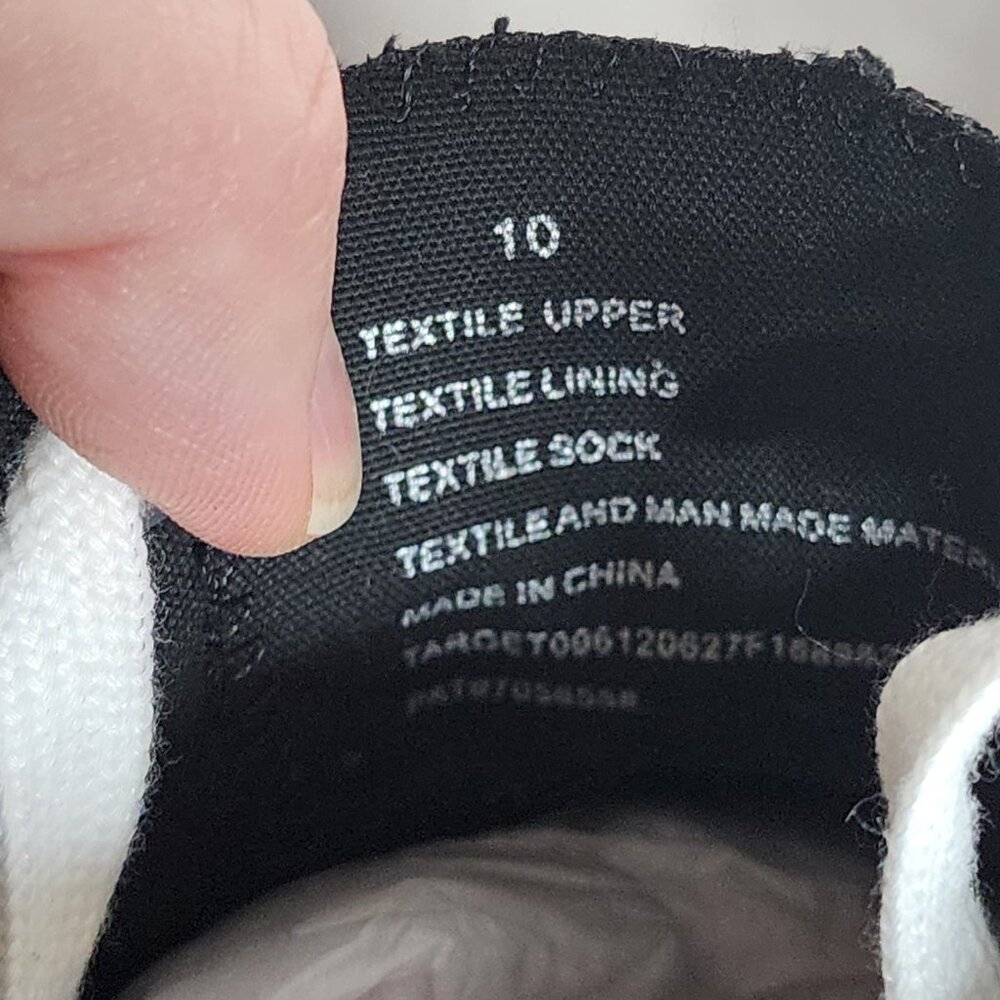 Mad Love Target Black White Cloth Rubber Sole 50% Recycled Fran Sneaker Size 10 - Picture 16 of 16